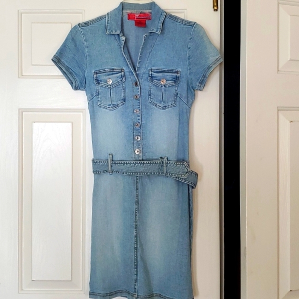 HOT KISS VINTAGE WOMENS JEAN DRESS SIZE XS